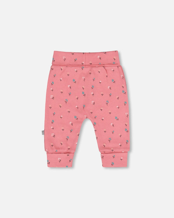 Organic Cotton Evolutive Pant Pink Floral - H20A20_048