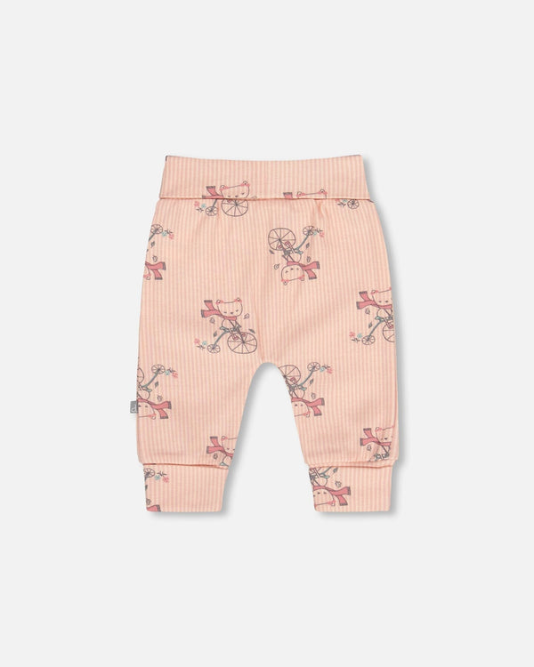 Organic Cotton Evolutive Pant Pink Cat Print - H20A20_049