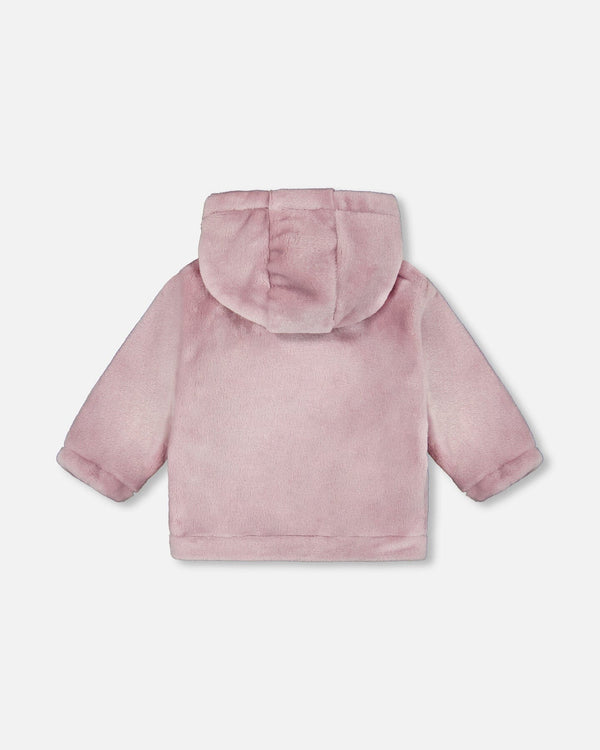 Hooded Zip Plush Jacket Neutral Purple - H20A30_557