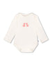 Organic Cotton Long Sleeve Romper Off-White Floral - H20A70_101