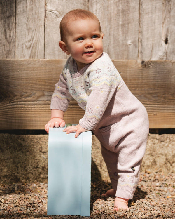 Jacquard Knitted Romper Keepsake Lilac - H20AT40_557