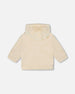 Plush Hooded Jacket Off White - H20B30_101