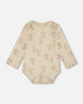 Organic Cotton Onesie Beige Puppy Print - H20C70_050