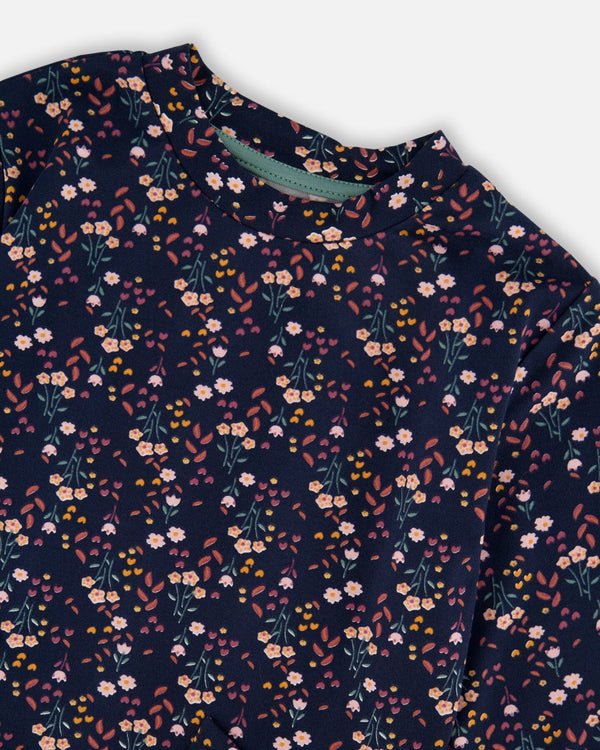 Tunic And Leggings Set Navy Floral - H20E11_056