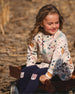 Glittering French Terry Dress Beige Printed Cat - H20E87_055