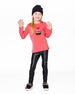 Organic Cotton T-Shirt Coral With Cupcake - H20H70_858