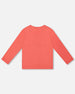 Organic Cotton T-Shirt Coral With Cupcake - H20H70_858