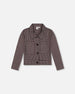 Jacquard Knit Jacket With Houndstooth Pattern - H20K52_076