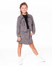Jacquard Knit Jacket With Houndstooth Pattern - H20K52_076
