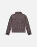 Jacquard Knit Jacket With Houndstooth Pattern - H20K52_076