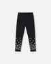 Organic Cotton Leggings Dusty Pink With Hearts Print - H20K60_999