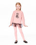 Long Bi-Material Top Dusty Pink With Mesh Ruffle Hem And Leopard Print - H20K76_650
