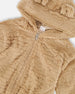 Faux Fur Hooded Jacket Nougat - H20LG50_116