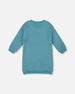 Quilted Tunic Dress Turquoise Blue - H20M87_408