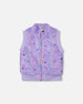 Faux Fur Zipped Vest Lavender - H20N30_564