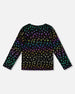 Stretch Jersey T-Shirt Multicolor Leopard Print - H20N71_082
