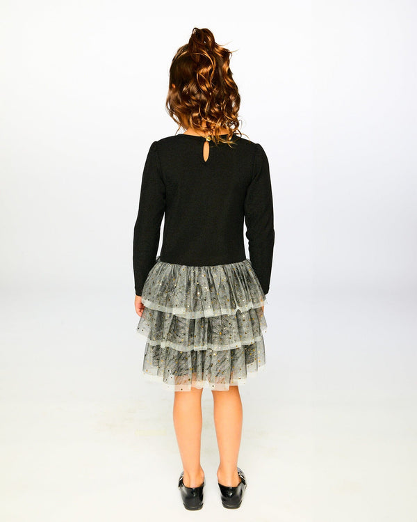 Glittering Mesh Skirt Party Dress Black Dresses Deux par Deux