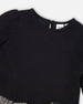 Glittering Mesh Skirt Party Dress Black - H20OG87_999