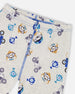 Two-Piece Organic Cotton Pajama Set Beige Monkey Print - H20PB10US_063