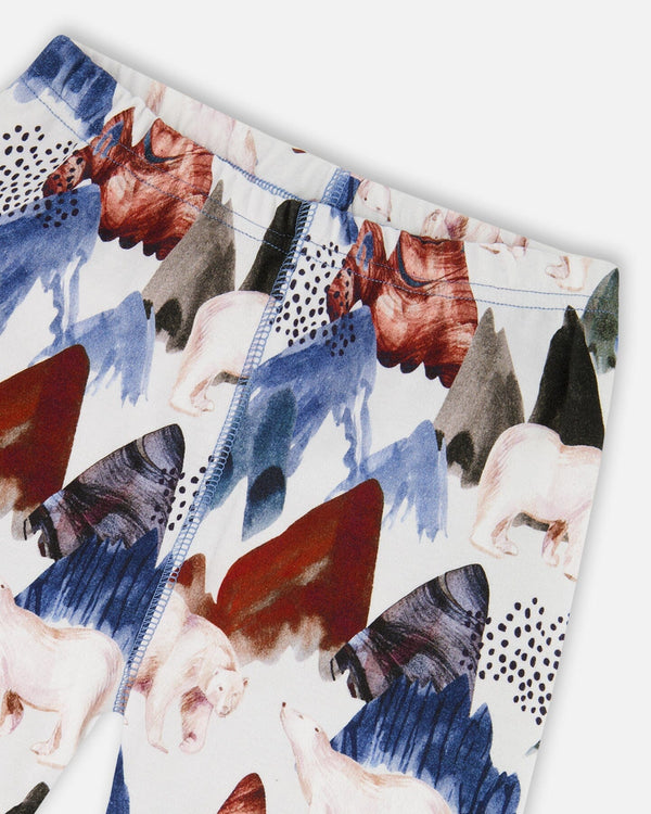 Two-Piece Organic Cotton Pajama Set White Bear Print - H20PB10US_066