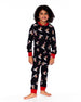 Organic Cotton Interlock One-Piece Pajama Black Cookie Print - H20PB40US_067