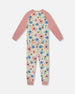 Organic Cotton Two-Piece Pajamas Off-White Flower Print - H20PG10US_009