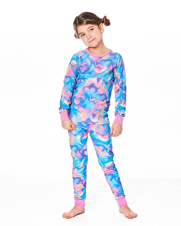 Organic Cotton Two-Piece Pajamas Rainbow Heart Print - H20PG10US_017