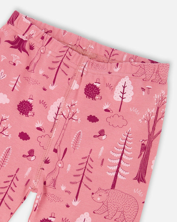 Organic Cotton Two-Piece Pajamas Pink Forest - H20PG10US_069