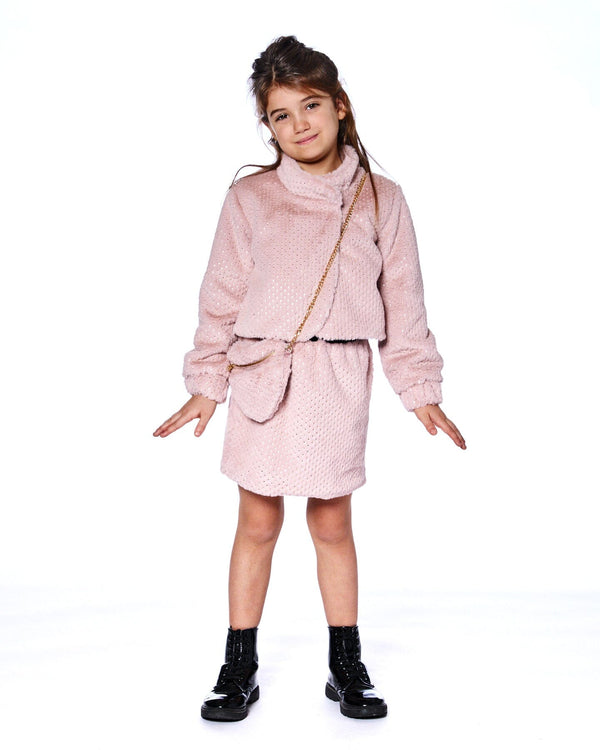 Fake Fur Short Jacket Pink - H20Q50_622