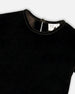 Short Sleeve Stretch Velour Top Black - H20Q71_999