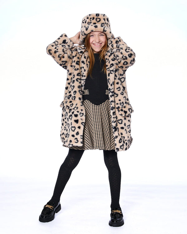 Printed Fake Fur Bucket Hat - H20QH_000