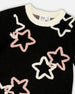 Long Sleeve Knit Dress Black With Stars - H20QT94_999