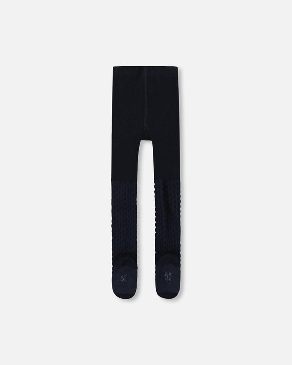 Knit Tights Navy Blue - H20QT_481