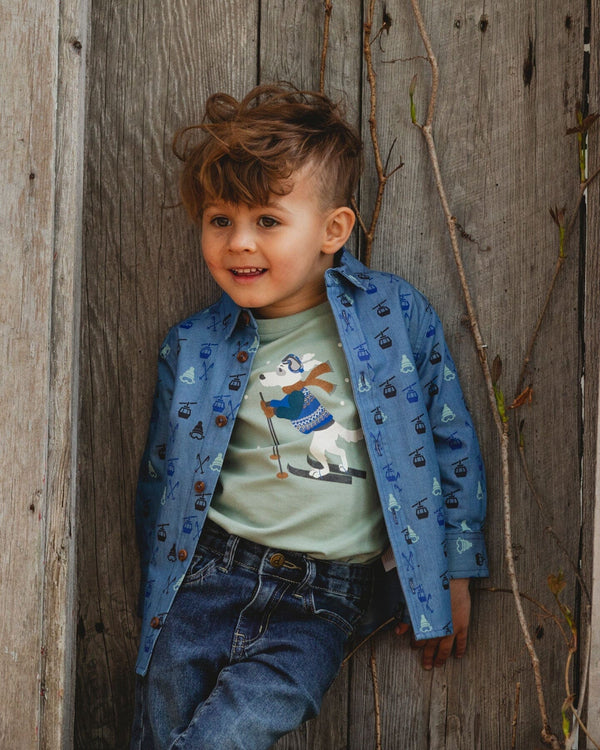 Long Sleeve Organic Cotton Jersey Tee Jade Green - H20T65_325