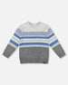 Knitted Jacquard Sweater Dark Gray - H20TT67_913