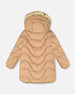 Long Wavy Quilt Puffy Winter Coat Chanterelle - H20W59_182