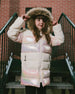 Long Metallic Puffy Winter Coat White - H20W60_165