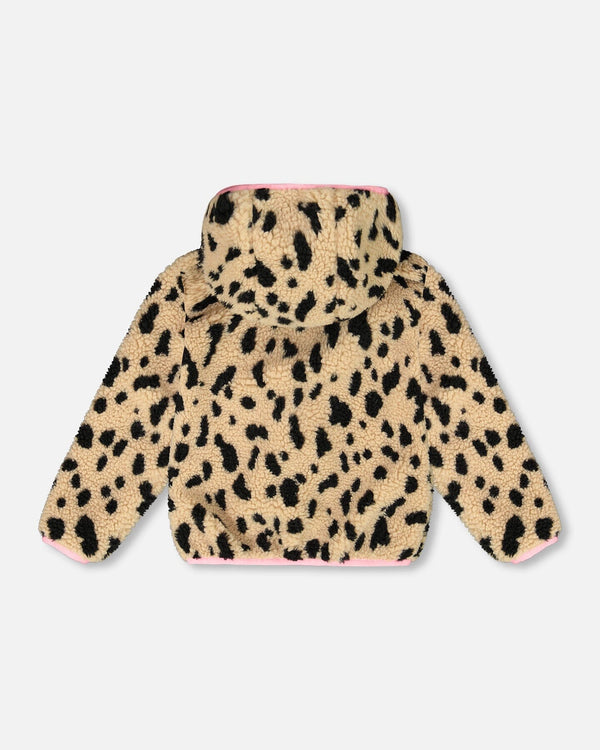 Reversible Mid-Season Sherpa Jacket Leopard - H20W65_296