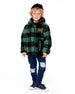 Reversible Mid-Season Sherpa Jacket Teal Plaid - H20W65_377