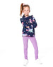 Pullover Fleece Hoodie Navy Unicorn Print - H20Z30_037