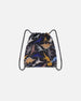 Drawstring Bag Black Dinosaur Print - H20ZSC_026