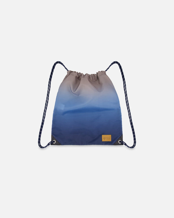 Drawstring Bag Blue And Beige Gradient - H20ZSC_034