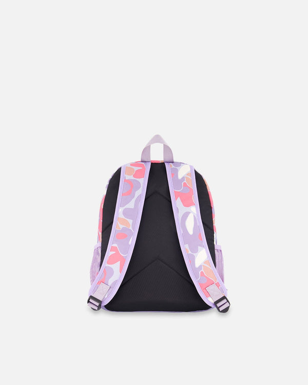 Little Kids Backpack Lilac Retro Flower Print School Supplies Deux par Deux