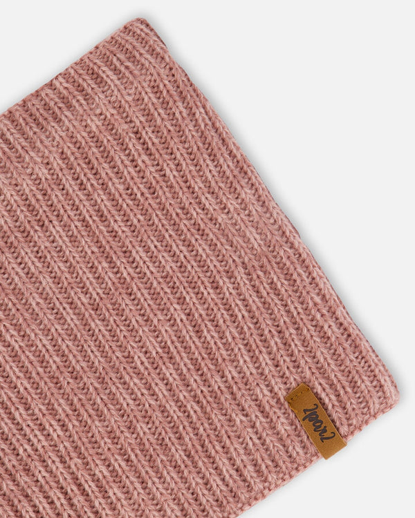 Mid-Season Knit Neck Warmer Dusty Pink - H20ZW02_643