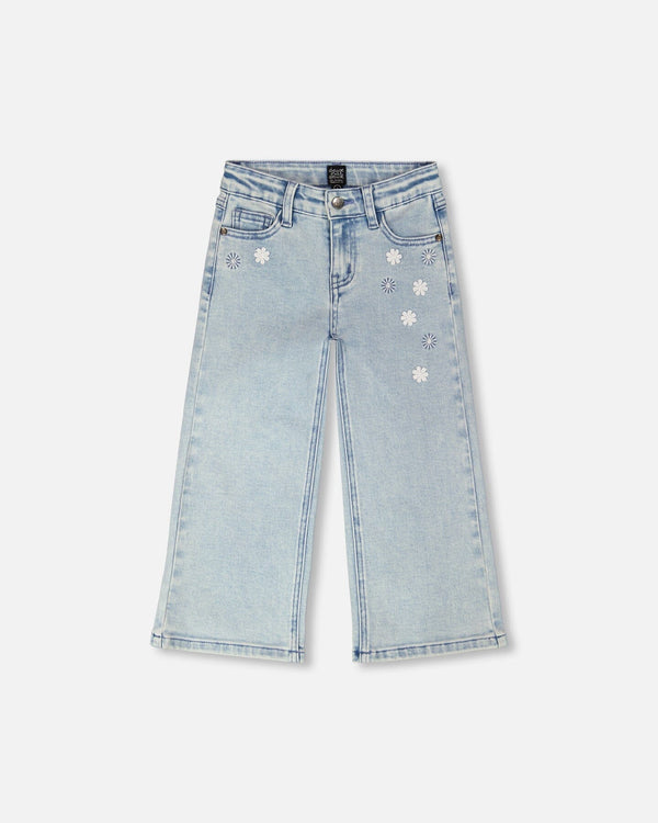 Wide Leg Light Blue Denim Jeans - H30I20_01250