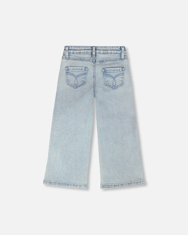 Wide Leg Light Blue Denim Jeans - H30I20_01250