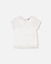 T-Shirt With Crochet Peter Pan Collar White - H30I70_01000