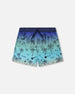 Boardshorts Blue Beach Print - H30OB11_3H157