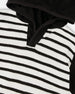 Hooded Terry T-Shirt With Shorts Set Black And White Stripes - H30OB12_04810