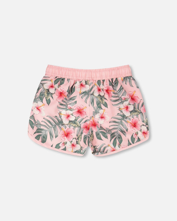 Swim Shorts Pink Hibiscus Print - H30OG33_3H152